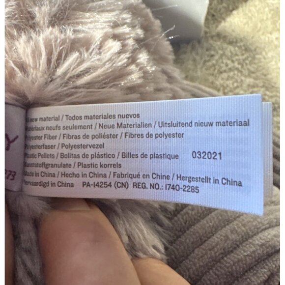 Scentsy Buddy Sloth Plush Toy Grey With Silver Bow & Star Emblem - Picture 6 of 9